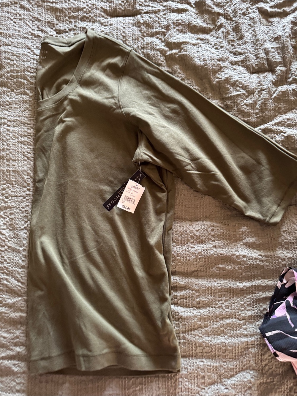Preswick & Moore Olive Green Long Sleeve Tee